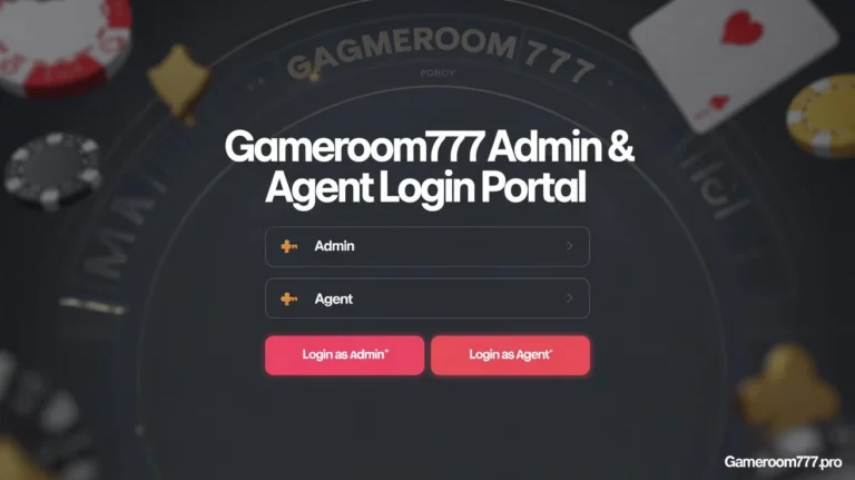 gameroom777 admin and agent login
